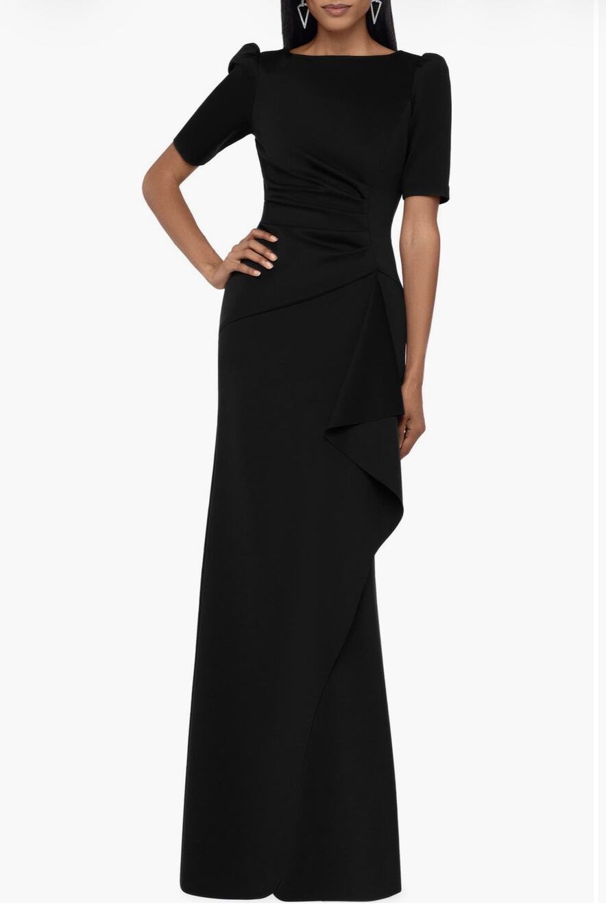 Stunning Xscape Evenings Ruffle Puff Sleeve Gown - Size 16 (new with tags)
